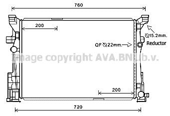 AVA QUALITY COOLING Радиатор, охлаждение двигателя MS2652